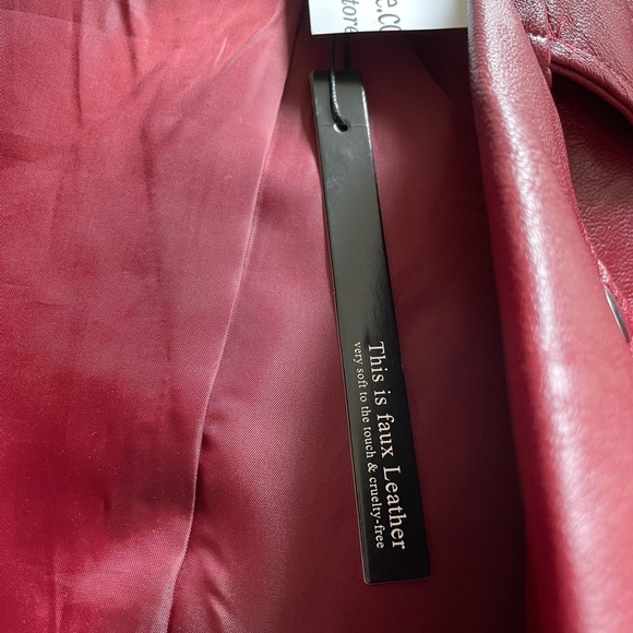 New Small Windsor Burgundy Leather Jacket - Picture 3 of 4